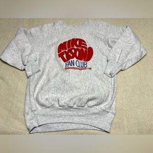 DEADSTOCK Vintage Rare 80s Mike Tyson Fan Club Crewneck Sweatshirt Size Large